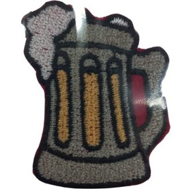 Resim Aplike Ütü İle Yapışan Bira Bardağı Arma 3x3 cm 