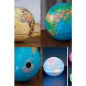 Resim Dönen LED Işıklı Dünya Sihirli Dönen Dünya Haritası 