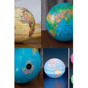 Resim Dönen LED Işıklı Dünya Sihirli Dönen Dünya Haritası 