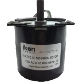 Resim İkon Teknik İKON TEKNİK AC SENKRON MOTOR 70 KTYZ 40 Watt 20 RPM 220 Volt 