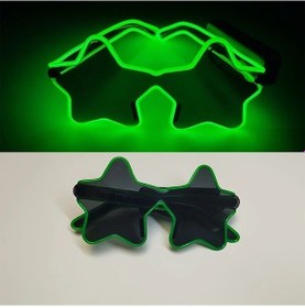 Resim Elmpaly Pembe Işıkta Parlayan Eğlenceli Gözlük Parti Ve Halloween Aksesuarı 