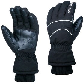 Resim Kar Ve Kayak Tam Parmak Dokunmatik Ekran Kış Eldivenleri Su Geçirmez Ve Rüzgar Geçirmez Erkekler Kadınlar Soğuk Hava Kayak Snowboard Motosiklet Açık Hava Siyah-xl Siyah 