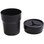 Resim Araç İçin Multifonksiyonel Mini Çöp Kutusu - Cam Holder Tasarımı, Kapaklı, Masüstü Saklama, Sigara Tutanı, Dayanıklı Malzeme 