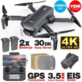 Resim Sjrc F5S Pro+ Plus Combo 4K Kameralı Drone Seti +2batarya+3.5km Menzil+30 Dakika Uçuş Süresi+Çanta+Eıs Gimbal+Takip Modu 