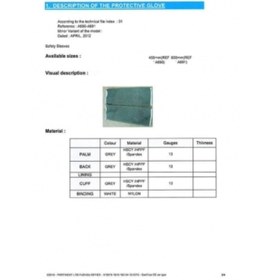 Resim PORTWEST Unisex Gri Kesilmeye ve Isıya Karşı Dayanıklı Koruyucu Kolluk 45cm 