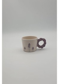 Resim Burgu Kulp Lavanta Fincan 