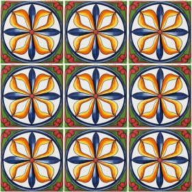 Resim Can Seramik 10*10 cm Cç-60 Kütahya Çini Karo ( 5'li 1 Paket ) 