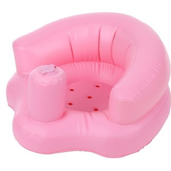 Şişme Bebek Sandalyesi Taşınabilir Çocuk Kanepesi Güvenlik Eğitim Koltuğu Bebek Arabası Oyun Banyo Zemin Plaj Havuz Kenarı Pvc Mavi