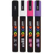Resim Uni Posca Pc-5m Boyama Markörü 4'lü Set 