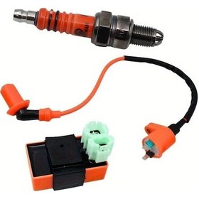 Resim Hightower 3 Adet Yüksek Performanslı Cdı Ateşleme Sistemi Bobin Ve Buji Gy6 50cc 125cc 150cc Motorlar İçin 