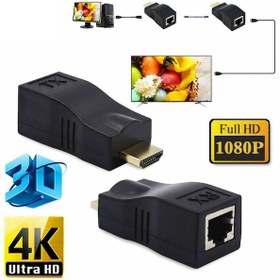 Resim 30 Metre Hdmi Extender Uzatma - Cat5 Cat6 Üzerinden Uzatma - 4K 