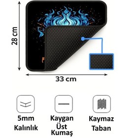 Resim Kurukafa Fury Tasarımlı 33x28 Cm Mousepad Kaymaz Taban Rahat Konforlu Mouse Pad 
