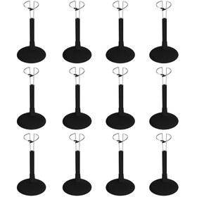 Resim GENİŞ BEL Aksiyon Figürü EKRAN STANDLARI 1/6 Aksiyon Figürü Bebek Plastik Tabanlı Plastik Metal Bebek Ekran Standı 