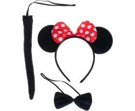 Resim Periboia Minnie Mouse Taç Kuyruk Papyon Gösteri Seti 