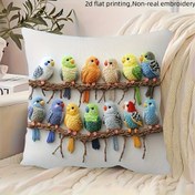 Resim 2D düz baskı, 1 adet, modern güvercin desenli, yumuşak ve konforlu, gerçek nakışsız, makinede yıkanabilir, 45.72*45.72 cm, fermuarlı, kısa pelüş malzeme, araba, çiftlik evi, yatak odası, oturma odası koltuğu için uygun (yastık içi hariç) 