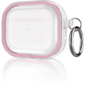 Resim Apple Airpods Pro 2 (2.nesil) Shiny Şeffaf Kılıf - Pembe 
