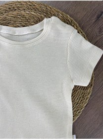 Resim Bebicix Waffle Desenli Şapkalı Takım Yesil 
