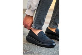 Resim Chekich Robert - RS615 Siyah Erkek Loafer Ayakkabı Sıyah St 