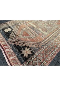 Resim El Dokuması Yün Yolluk 102x290 Eskitme Kiremit Malatya Halısı Kiremit 