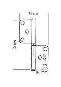 Resim Tuba Pn-300, 12 Cm Panel Tipi Yönsüz Alüminyum Menteşe 