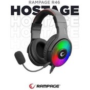 Resim Rampage Hostage R46 RGB 7.1 USB Kablolu Kulak Üstü Oyuncu Kulaklığı Teşhir 