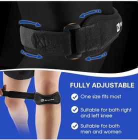 Resim Jokmae Mavi Nylon-eva Patella Koruması Spor Koşu İçin Tamponlama Ve Basınçlı Dikişli Diz Strap Erkek Kadın Mavi Diğer 