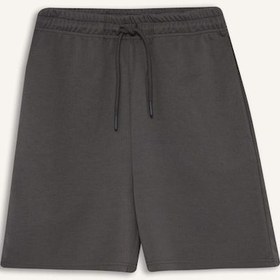 Resim Defacto Beli Bağcıklı Basic Düz Bermuda Şort F7997ax25auar215 Antrasit 