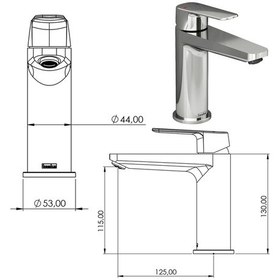 Resim Teska E 5619 Quars Lavabo Batryasi - Rose Gold 