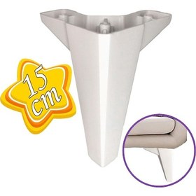 Resim Serdivan 15 Cm Beyaz Lüx Mobilya Kanepe Sehpa Ünite Koltuk Ayağı Baza Ayak 