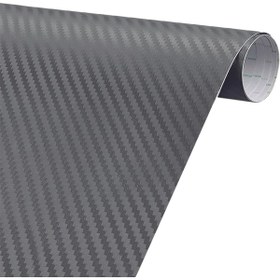 Resim TASARIM TABELA Karbon Folyo Koyuı Gri Tırtıklı Yüzey 150cmx25cm 
