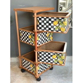 Resim Rossev Miss Bety Amarillo 4 Katlı Sebzelik Kare 