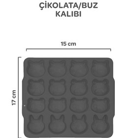 Resim Silikon Çikolata / Buz Kalıbı Platinium Gri 