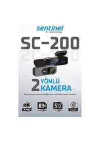 Resim Sentinel Sc-200 2k Ahd Çift Kameralı Araç İçi Kamera Wi-fi, Gece Görüş, 24 Saat Park Modu, 170 Geniş Açı 