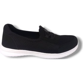 Resim Black Sea 575-25 Anorak Slip On Anatomik Kadın Sneaker Siyah Beyaz Siyah 