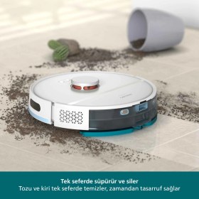 Resim Philips 2000 Serisi Robot Süpürge, Islak ve Kuru Temizlik, LDS Radar Teknolojisi, Otomatik Boşaltma İstasyonu, HomeRun, Beyaz, XU2100/25 