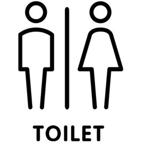 Resim Rogfer 19 X 14 Cm Kişiselleştirilmiş Tuvalet Burcu Wc Burcu Tuvalet Tabelası, Stil: Siyah Genel 