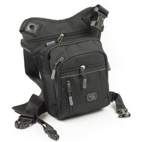 Resim İMAKS Çok Gözlü Su Geçirmez Bel Bacak Omuz Motosiklet Kurye Çantası Bodybag Siyah-Gri 3470 