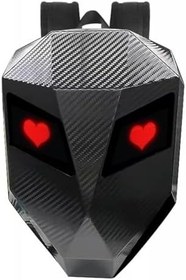Resim Led Motosiklet Binicilik Sırt Çantası, Büyük Kapasiteli Programlanabilir Karbon Fiber Doku Tasarımı Motosiklet ve Diğer Senaryolar Seyahat İçin 