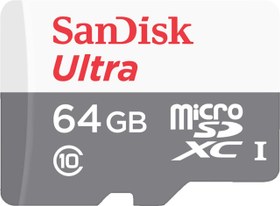 Resim SanDisk 64GB Ultra UHS-I microSDHC 80mb/sn 