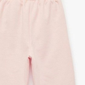 Resim Koton Kız Bebek Şardonlu Beli Lastikli Basic Jogger Eşofman Altı Pembe 