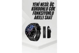 Resim İsmiyle Al Amoled Ekran Metal Deri Silikon Kordonlu Uyku ve Sağlık Takibi 
