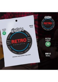 Resim Martin Co Retro Mm10 Nickel Alloy Extra Lt 10-47 Akustik Gitar Teli 