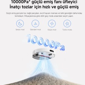 Resim Robot Vacuum H40 Akıllı Robot Süpürge + Mop 10000PA (Xiaomi Türkiye Garantili) 
