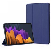 Resim Samsung Galaxy Tab S8 Plus X800 Kılıf Slim Translucent Back Smart Cover Lacivert Microsonic