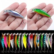 Resim 15 adet Bionik Yem: Bass, Levrek ve Tuzlu Su için 15 adet Batan Minnow Yemleri - 5.5cm/0.22 inç, 6g/0.21oz Balıkçılık Takımı 