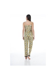 Resim Estiva 22101 Kadın Papatya Desenli Askılı Viskon Pijama Takımı 