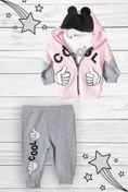 Resim Cool Baskılı Kız Bebek Pudra Pijama Takımı 