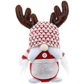 Resim Yeni Sevimli Noel Cücesi Boynuz Şapkalı Noel Süsü C Hk 