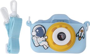 Resim Dahili Pil, HD Çift Lens, 2 inç Ekran, Selfie, Video, Oyunlar Ile X9 Astronot Çocuk Kamerası - Çocuklar Için Istma/Doğum Günü Hediyesi (BLUE) 