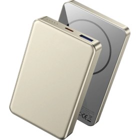 Resim Wiwu P15-1 LED Işık Göstergeli Ultra İnce PD 20W Kablosuz Powerbank 10000mAh 15W - Titanyum-Gold 